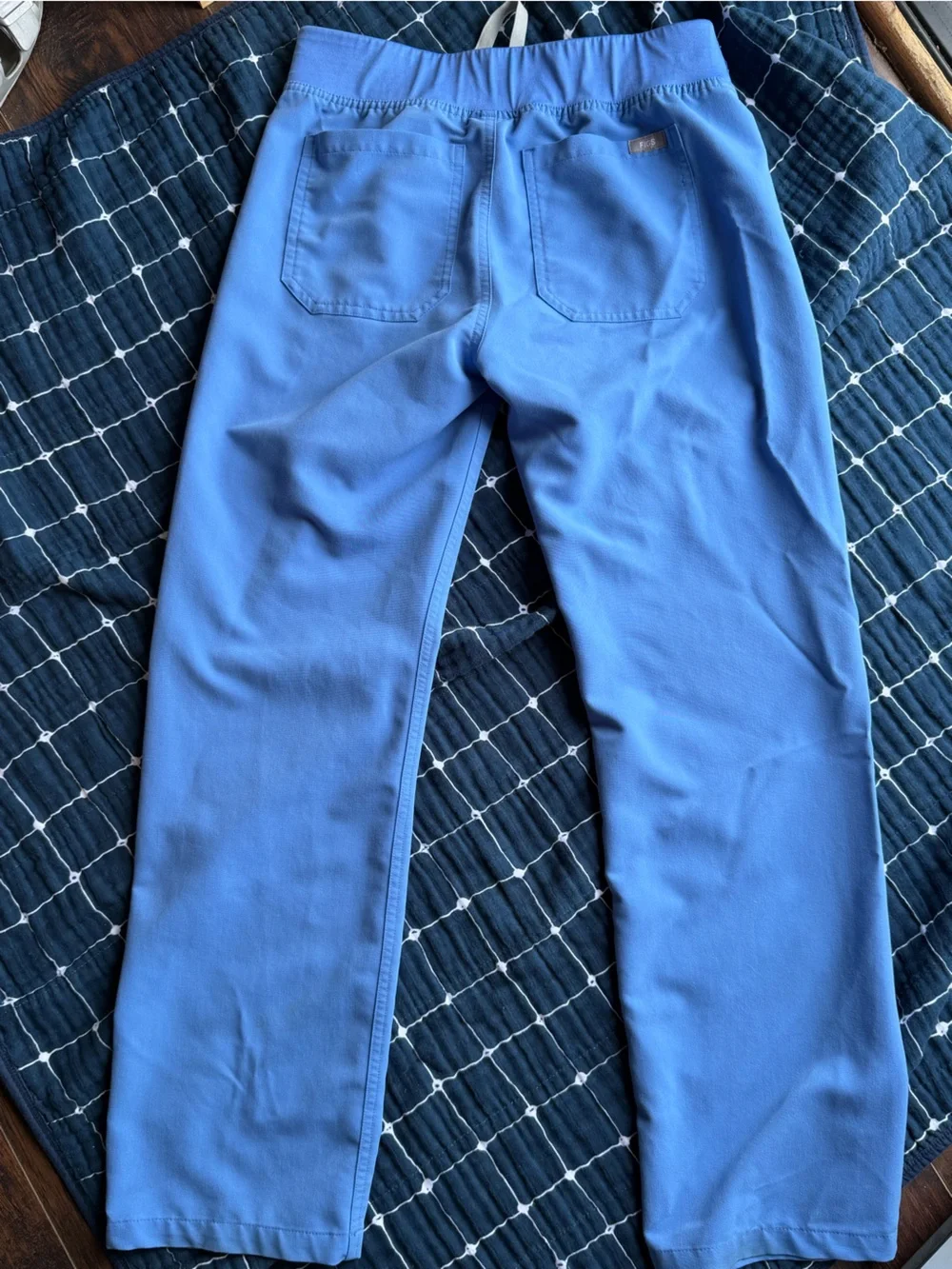 Ceil Blue Drawstring Livingston Figs Scrubs Pants XS - Picture 3 of 3